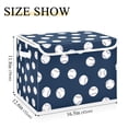 thumbnail image 5 of Yayeee Collapsible Cube Storage Bin with Lid Fabric Closet Decorative Basket with Handles, Navy Blue Baseball Pattern, 5 of 7