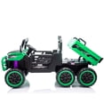 thumbnail image 4 of Xuanlur 24V Ride On Toys for Big Kids W/20" Seat, 4WD 6X6 2 Seater Ride On Dump Truck with Remote Control, 3 Speeds, High Efficiency Battery, 4X100 Motors, Music, Ride On Car for Boys Girls, Green, 4 of 7