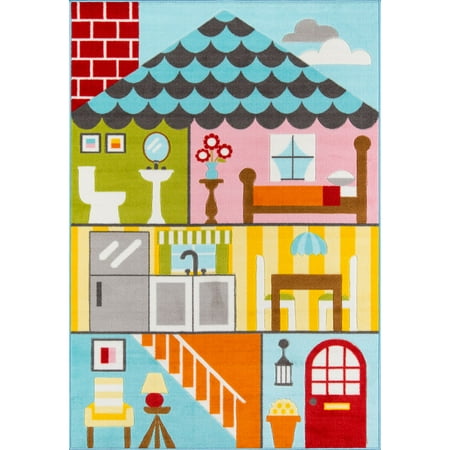- Momeni Mini Mo Play House Multi Area Rug 4'11