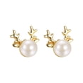thumbnail image 1 of Fiudx Pendientes Navideños de Moda para Mujer Pendientes de Papá Noel, 1 of 2