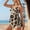 Yellow, variant on 2 Piece Tankini Swimsuits for Women Trendy Tropical Floral V Neck Tankini Top with Boyshorts Lightweight Quick Dry Bathing Suits, Green1 L