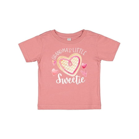 

Inktastic Grandma s Little Sweetie with Pink Heart Cookie Gift Baby Boy or Baby Girl T-Shirt
