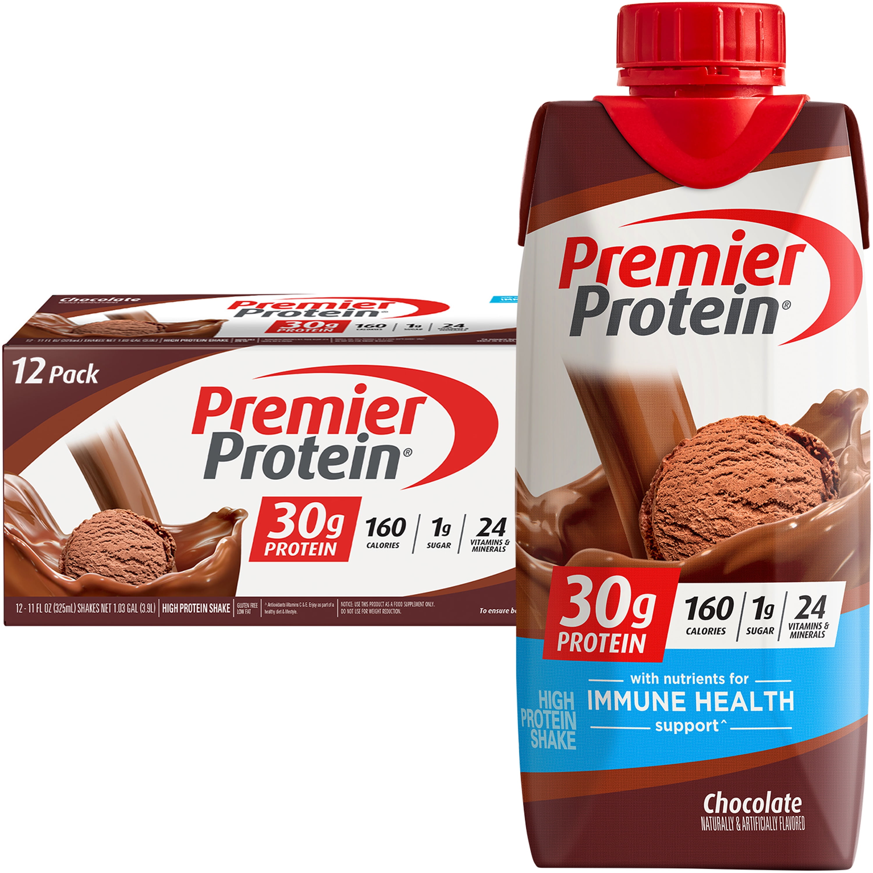 Protein Shake, Chocolate, 30g Protein, 11 fl oz, 12 Ct - Walmart.com