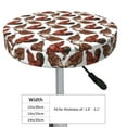 thumbnail image 4 of Easygdp A Rooster With Chickens Print Easy To Install Bar Stool Covers&Stool Covers Round&Elastic Stool Cover, Barstool Covers,Washable&Bottom With Elastic Edge-14 inch, 4 of 7