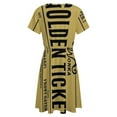 thumbnail image 5 of Golden Ticket Women's Dress Short Sleeve Summer Sundress Summer Women Clothes, 5 of 7