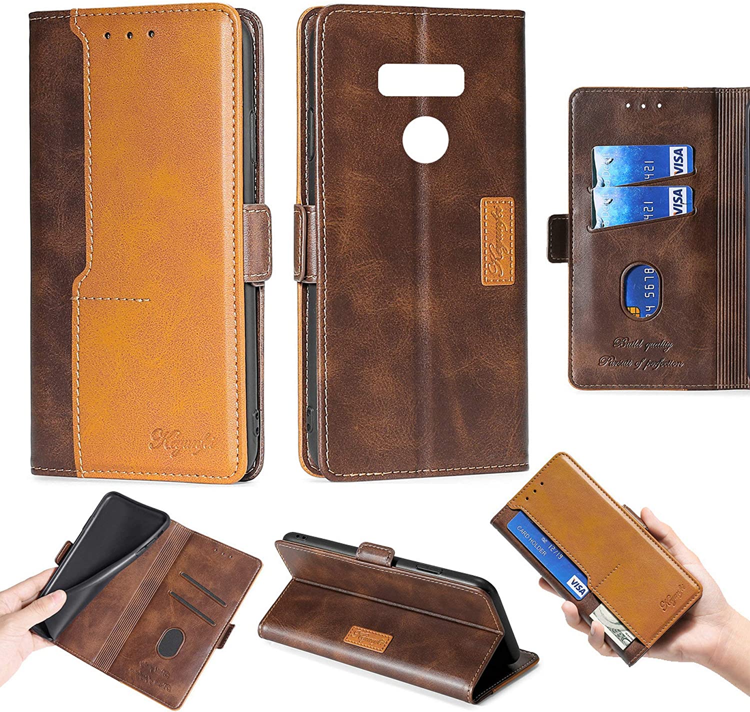 FYBTO Flip Case for Alcatel TCL A3X A600DL Phone Case Stand Cover Blue