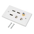 thumbnail image 1 of HD Multimedia Interface Wall Plate 6 Ports TV F Head CAT6 Network AV Wall Plate for Home, 1 of 4