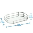 thumbnail image 2 of Home Details Octagon Large Cosmetic & Toiletry Vanity Mirror Tray 15x11, Chrome, 2 of 6