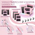 thumbnail image 2 of Kit de pestañas Eyelash Clusters, paquetes de regalo YIDUO, 760 unidades con Bond&Seal, 2 of 9
