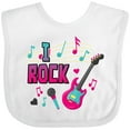 thumbnail image 3 of Inktastic I Rock with Guitar Microphone and Music Notes Boys or Girls Baby Bib, 3 of 4