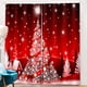 thumbnail image 4 of Yuarrent 2 piezas de cortinas opacas navideñas, exquisita cortina roja con temática navideña para el hogar, adornos para el hogar, Sombras de ventana METRO, 4 of 6