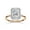 Rose Gold, variant on Halo Solitaire Engagement Ring for Women, 1.95 Carat (ctw) Radiant and Round Cut Lab Grown Diamond Ring In 14K Rose Gold Over Sterling Silver F-G-H, SI Quality Gifts For Her Ring Size-4