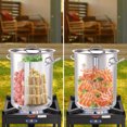 thumbnail image 3 of ARC 32QT Stainless Steel Stockpot For Seafood Boil Crawfish Boil Pot,Crab Boil Shrimp Boil Turkey Fryer Pot with Basket Divider and Hook, Lobster Tamale Steamer Pot Outdoor Cooking And Home Brewing, 3 of 7