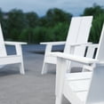thumbnail image 3 of Merrick Lane Set of 4 Modern All-Weather Poly Resin Wood Adirondack Chairs in White, 3 of 14