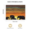 thumbnail image 3 of Acheng  Wall Art Canvas Prints - Sunset with African Elephants Picture Painting - Modern Wall Artwork Framed for Gifts Bathroom Home Kitchen Office Decor  20x16in, 3 of 6