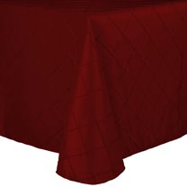 Ultimate Textile (2 Pack) Embroidered Pintuck Taffeta 108 x 132-Inch Rectangle Tablecloth with Rounded Corners Garnet / Burgundy