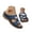 Blue, variant on Womens Wedge Sandals Leather Dressy Walking Slippers Arch Support Flip Flops Flower Summer Flats