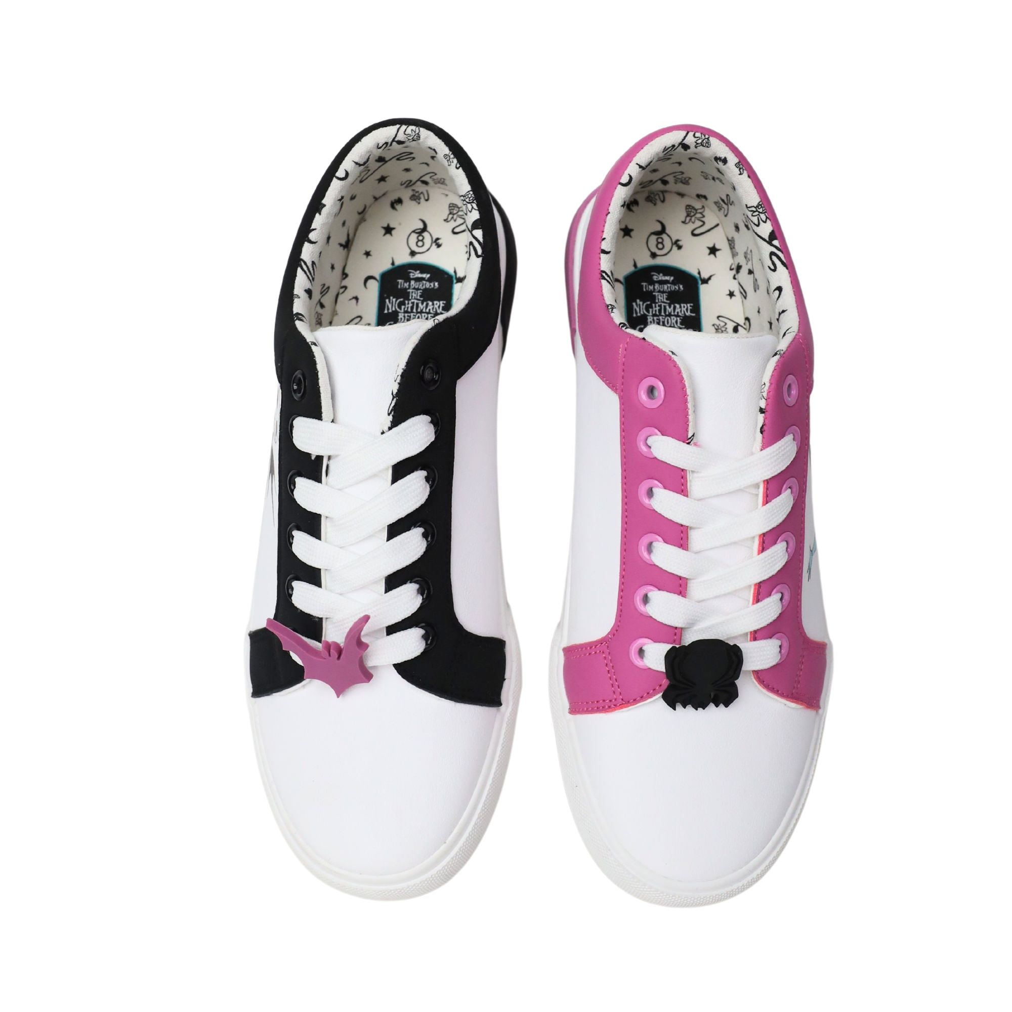Nightmare Before Christmas Women's Jack and Sally Low-Top Court Sneakers