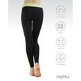 thumbnail image 6 of MeMoi Women's Highlighter Athletic Nylon Leggings - Womens - Female (Medium/Large, Neon Yellow), 6 of 7