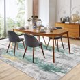 thumbnail image 6 of RONSHIN Area Rugs Washable Carpets 1150Gsm 350Gsm Velvet Heavy Pearl Velvet Washed Back Folding Printed Carpet Abstract-Lan Yi Yellow-green hue 9*12ft, 6 of 7