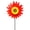 Red, variant on Eqslft 1PC Sunflower Pinwheels Outdoor Wind Spinners, 29Inch Colorful Flower Windmill Decorative Pinwheel for Balcony Patio Garden, Yard, Party Outdoor Decor