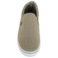 thumbnail image 2 of Mens Lightweight Summer Canvas Slip On Trainers Pumps with Twin Gusset - Khaki - US 11, 2 of 7