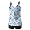 thumbnail image 5 of UTSJKR Bathing Suits for Women Two Piece Tankini Swimsuits with Boyshorts Graphic Swim Tank Top Tummy Control Swimwear Blue XL, 5 of 5