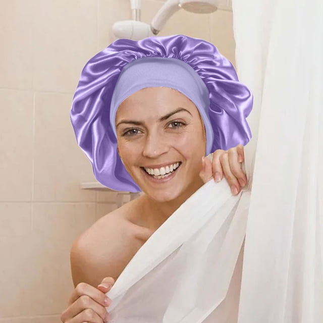 Lace Large Color Butyl Nightcap High Stretch Nightcap Lace Up Shower Cap Women In A Variety Of Colors To Choose From Bathroom Set Bathroom Storage Containers Disposable Hand Towels for Bathroom Large