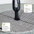 thumbnail image 4 of Greemotion Cyprus Outdoor Bar Height Glass Gray Dining Table with Ice Bucket, 4 of 7