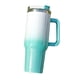 thumbnail image 5 of Vaso con asa de 40, taza térmica reutilizable a prueba de fugas, taza para beber, Taza de Viaje de café, taza de café helada para gimnasio, deportes blanco y verde, 5 of 9