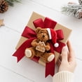 thumbnail image 4 of Plush Christmas Bear Hanging Ornament,Soft Stuffed Holiday Pendant with Hanging Loop,Indoor & Outdoor Decor for Christmas Tree,Front Door,Mall Scene And Seasonal Gift Selection, 4 of 8