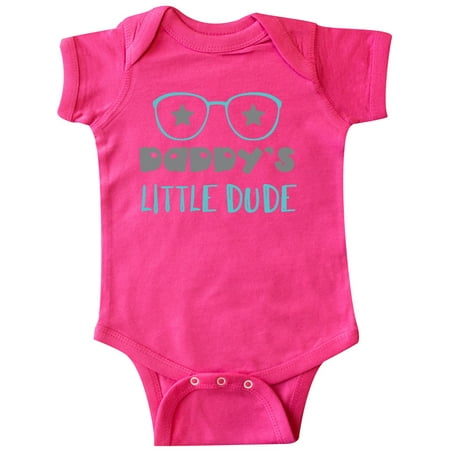 

Inktastic Daddy s Little Dude Glasses Stars - Blue Gray Gift Baby Boy Bodysuit