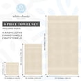 thumbnail image 4 of Juego de toallas White Classic Luxury 100% algodón turco x8, 4 of 7