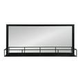 thumbnail image 3 of Kate and Laurel Jackson Large Rustic-Modern Farmhouse Metal Frame Mirror and Shelf, Black 18x40, 3 of 5
