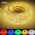 thumbnail image 2 of Tira de luz LED 5050, parche de 220 V, tira de luz de alta presión, luz de techo para sala de estar, tira de luz suave impermeable para exteriores, tira de luz de color, 2 of 5