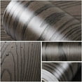 thumbnail image 4 of VEELIKE Brown Black Peel and Stick Wallpaper Self Adhesive Wood Contact Paper for Countertops Waterproof Removable Wood Grain Contact Paper Wood Vinyl Roll for Kitchen Cabinets Table 15.7"x354", 4 of 9