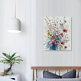 thumbnail image 4 of JEUXUS Botanical Floral Wall Art, Vintage Wildflowers Poster Watercolor Plant Flower Canvas Print Wall Art for Bedroom Bathroom Home Kitchen Wall Decor, Framed Ready to Hang, 4 of 5