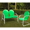 Crosley Griffith 2 Piece Metal Patio Sofa Set in Grasshopper Green