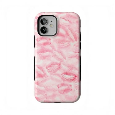 Casely iPhone 12/12 Pro Case | Sealed with a Kiss | Pink Lipstick | Compatible with MagSafe | Bold Protective Case Design
