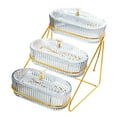 thumbnail image 5 of TISHITA Serving Platters Dried Fruit Plates 3 Tier Portable with Lid Bowls Appetizer Tray Candy Nut Dishes for Fruits Cookies grey, 5 of 8
