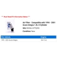 thumbnail image 2 of Air Filter - Compatible with 1994 - 2001 Acura Integra 1.8L 4-Cylinder 1995 1996 1997 1998 1999 2000, 2 of 2