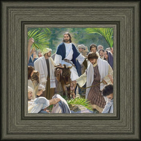 6 X 6 Triumphal Entry by Liz Lemon Swindle With greywood Frame