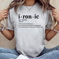 thumbnail image 3 of Ironic Song Lyrics Tee, 90's Rock shirt, 90s Alains Morissette Shirt, Men's And Women's Graphic Tee 100% Cotton by TBun, Full Sizes S-5XL, 3 of 5