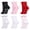 Black/Pink/Red/White, variant on 6 Pairs Pilates Crew Socks for Women, Cute Ruffle Socks with Grip, Non Slip Sticky Workout Dance Sock for Yoga Barre