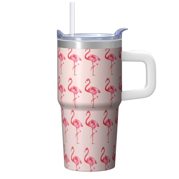 Flamingo Lover Tumbler with Handle 20OZ Durable Travel Cup Great Gifts for Women Ideal for Birthday Christmas Events Office Work Home Use