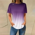 thumbnail image 3 of Fesfesfes Women Clothing Women Casual Printed Short Sleeve Round-Neck Pullover Blouse T-shirt Tops Tshirts XL(US:10), 3 of 3
