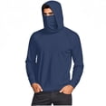 thumbnail image 5 of Men's Summer Hoodies Sun Protection Face Mask Unisex Running Climbing Fishing Workout Casual Ice Slik Lightweight Plain Long Sleeve Sweatshirts S-5XL, 5 of 9