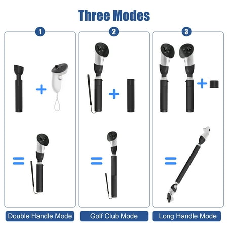 TSV VR Handle Attachments Fit for Oculus/Meta Quest 3 Controller Accessories, Extension Grips for Playing Beat Saber, Gorilla Tag Long Arms Grips
