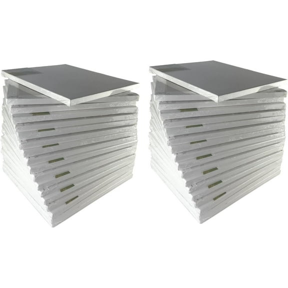 40 Pack Blank Artist Canvases for Painting 9x16 Cotton with Double Gesso