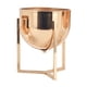 thumbnail image 1 of Macetero de metal perfecl con soporte dorado para plantas y flores, 1 of 8